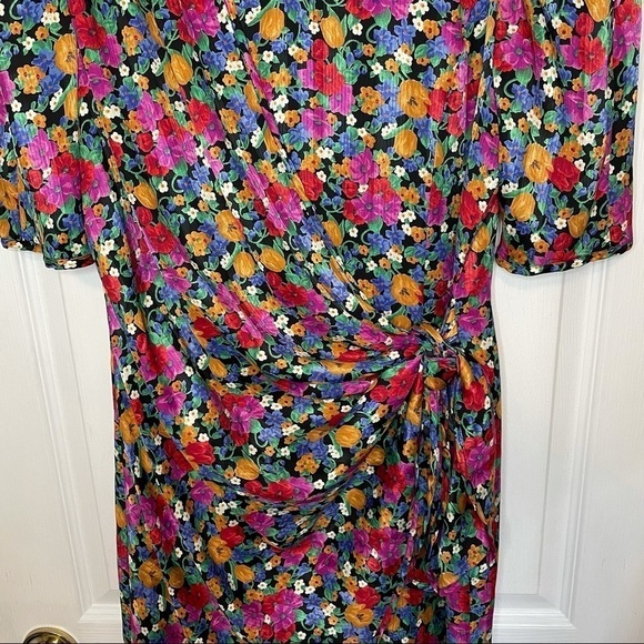 FINK Modell Vintage Floral Midi Dress 12 - Picture 2 of 8